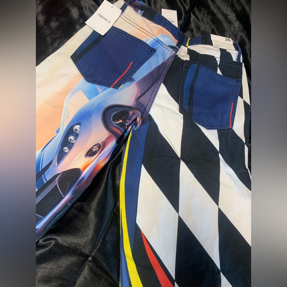 Abstract denim jeans